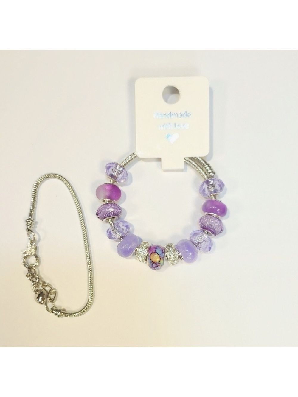 European Style Snake Coil Beaded Adjustable Bracelet